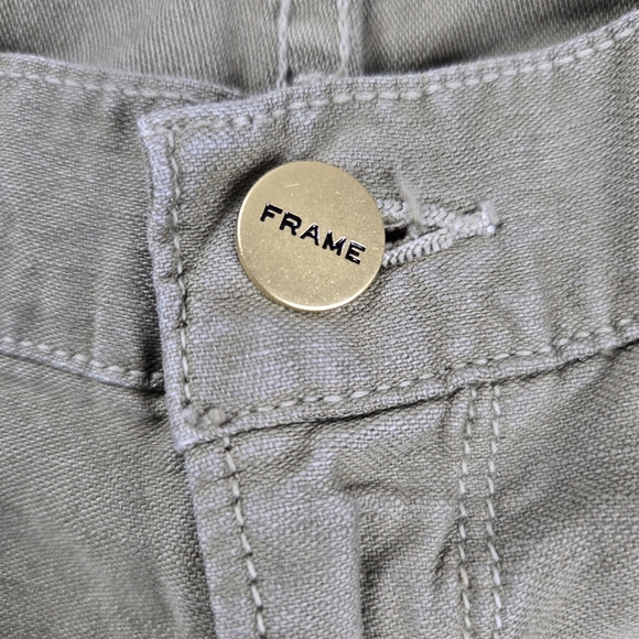 Frame Washed Military Green Le Garçon Mid-Rise Classic Boyfriend Jean Women‎ 28 - Picture 7 of 14
